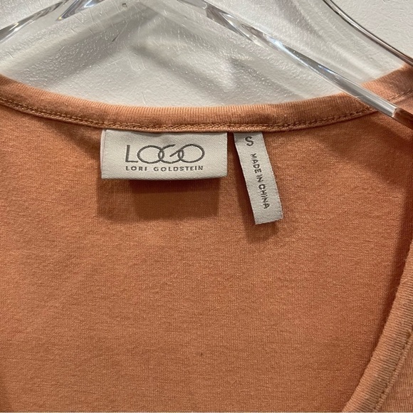 Logo Lori Goldstein Orange Sleeveless Layered Lace Tank Top Long Small - Picture 5 of 8